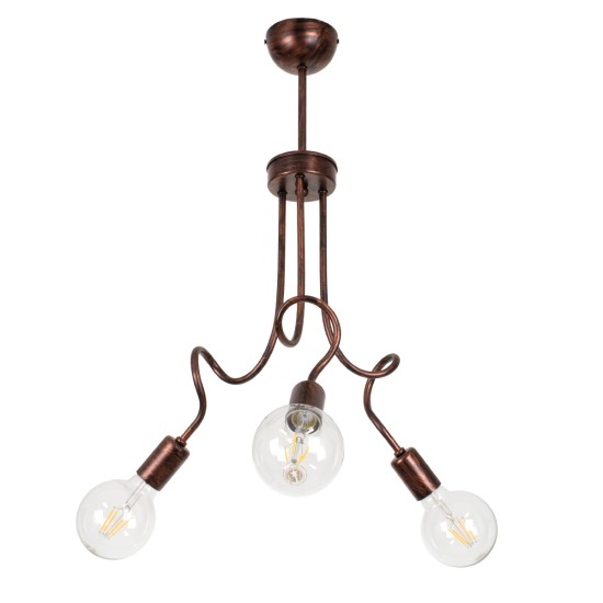GLOBOSTAR® ASPECT 00788 Μοντέρνο Φωτιστικό Οροφής με Ντουί 3 x E27 AC 220-240V IP20 - Χάλκινο - Μ42 x Π42 x Υ60cm GLOBOSTAR® ASPECT 00788 Μοντέρνο Φωτιστικό Οροφής με Ντουί 3 x E27 AC 220-240V IP20 - Χάλκινο - Μ42 x Π42 x Υ60cm