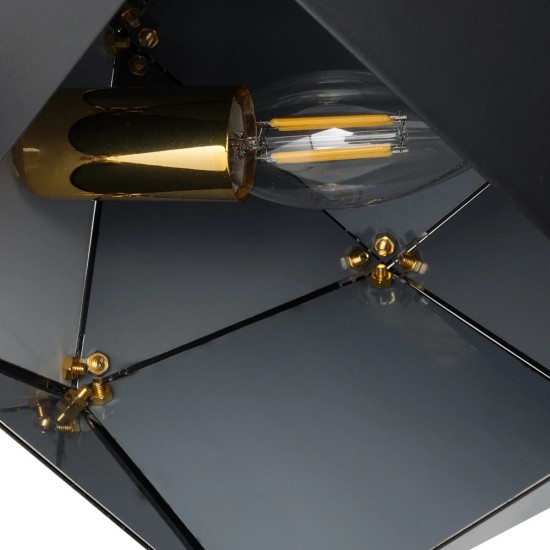 GLOBOSTAR® WELLES 00794 Μοντέρνο Φωτιστικό Τοίχου - Απλίκα με Ντουί 1 x E14 AC 220-240V IP20 - Μαύρο - Μ17 x Π28 x Υ17cm GLOBOSTAR® WELLES 00794 Μοντέρνο Φωτιστικό Τοίχου - Απλίκα με Ντουί 1 x E14 AC 220-240V IP20 - Μαύρο - Μ17 x Π28 x Υ17cm