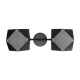 GLOBOSTAR® WELLES 00795 Μοντέρνο Φωτιστικό Τοίχου - Απλίκα με Ντουί 2 x E14 AC 220-240V IP20 - Μαύρο - Μ52 x Π21 x Υ17cm GLOBOSTAR® WELLES 00795 Μοντέρνο Φωτιστικό Τοίχου - Απλίκα με Ντουί 2 x E14 AC 220-240V IP20 - Μαύρο - Μ52 x Π21 x Υ17cm