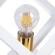 GLOBOSTAR® CUBE 00800 Μοντέρνο Φωτιστικό Οροφής με Ντουί 1 x E27 AC 220-240V IP20 - Λευκό & Χρυσό - Μ25 x Π25 x Υ25cm