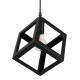 GLOBOSTAR® CUBE 00801 Μοντέρνο Κρεμαστό Φωτιστικό Οροφής με Ντουί 1 x E27 AC 220-240V IP20 - Μαύρο - Μ25 x Π25 x Υ25cm GLOBOSTAR® CUBE 00801 Μοντέρνο Κρεμαστό Φωτιστικό Οροφής με Ντουί 1 x E27 AC 220-240V IP20 - Μαύρο - Μ25 x Π25 x Υ25cm