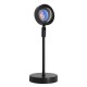 GloboStar® 00816 Επιτραπέζιο Φωτιστικό Πορτατίφ LED 12W 600lm 180° DC 5V IP20 Κίτρινο - Πράσινο - Κόκκινο - Πορτοκαλί RAINBOW EFFECT Μαύρο Μέταλλο με Διάφανο Πλαστικό - Μ10 x Π10 x Υ26.5cm - 2 Xρόνια Εγγύηση