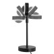 GloboStar® 00816 Επιτραπέζιο Φωτιστικό Πορτατίφ LED 12W 600lm 180° DC 5V IP20 Κίτρινο - Πράσινο - Κόκκινο - Πορτοκαλί RAINBOW EFFECT Μαύρο Μέταλλο με Διάφανο Πλαστικό - Μ10 x Π10 x Υ26.5cm - 2 Xρόνια Εγγύηση