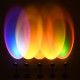 GloboStar® 00816 Επιτραπέζιο Φωτιστικό Πορτατίφ LED 12W 600lm 180° DC 5V IP20 Κίτρινο - Πράσινο - Κόκκινο - Πορτοκαλί RAINBOW EFFECT Μαύρο Μέταλλο με Διάφανο Πλαστικό - Μ10 x Π10 x Υ26.5cm - 2 Xρόνια Εγγύηση