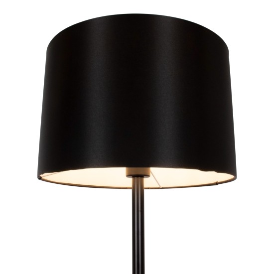 GLOBOSTAR® ASHLEY 00824 Μοντέρνο Επιδαπέδιο Φωτιστικό με Ντουί 1 x E27 AC 220-240V IP20 - Μαύρο & Μπεζ - Μ40 x Π40 x Υ145cm