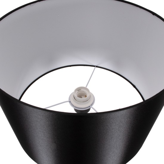 GLOBOSTAR® ASHLEY 00824 Μοντέρνο Επιδαπέδιο Φωτιστικό με Ντουί 1 x E27 AC 220-240V IP20 - Μαύρο & Μπεζ - Μ40 x Π40 x Υ145cm