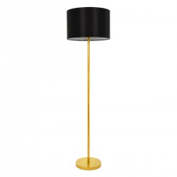 GLOBOSTAR® ASHLEY 00825 Μοντέρνο Επιδαπέδιο Φωτιστικό με Ντουί 1 x E27 AC 220-240V IP20 - Μαύρο & Χρυσό - Μ40 x Π40 x Υ148cm