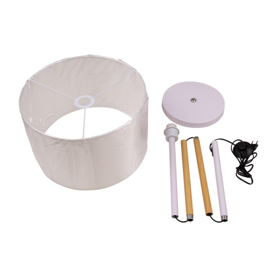 GLOBOSTAR® ASHLEY 00826 Μοντέρνο Επιδαπέδιο Φωτιστικό με Ντουί 1 x E27 AC 220-240V IP20 - Λευκό & Μπεζ - Μ40 x Π40 x Υ145cm GLOBOSTAR® ASHLEY 00826 Μοντέρνο Επιδαπέδιο Φωτιστικό με Ντουί 1 x E27 AC 220-240V IP20 - Λευκό & Μπεζ - Μ40 x Π40 x Υ145cm