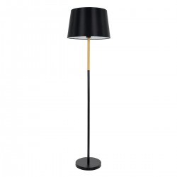 GLOBOSTAR® CEDAR 00827 Μοντέρνο Επιδαπέδιο Φωτιστικό με Ντουί 1 x E27 AC 220-240V IP20 - Μαύρο & Μπεζ - Μ40 x Π40 x Υ148cm