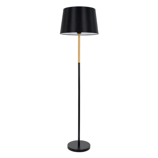 GLOBOSTAR® CEDAR 00827 Μοντέρνο Επιδαπέδιο Φωτιστικό με Ντουί 1 x E27 AC 220-240V IP20 - Μαύρο & Μπεζ - Μ40 x Π40 x Υ148cm