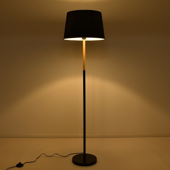 GLOBOSTAR® CEDAR 00827 Μοντέρνο Επιδαπέδιο Φωτιστικό με Ντουί 1 x E27 AC 220-240V IP20 - Μαύρο & Μπεζ - Μ40 x Π40 x Υ148cm