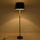 GLOBOSTAR® CEDAR 00827 Μοντέρνο Επιδαπέδιο Φωτιστικό με Ντουί 1 x E27 AC 220-240V IP20 - Μαύρο & Μπεζ - Μ40 x Π40 x Υ148cm