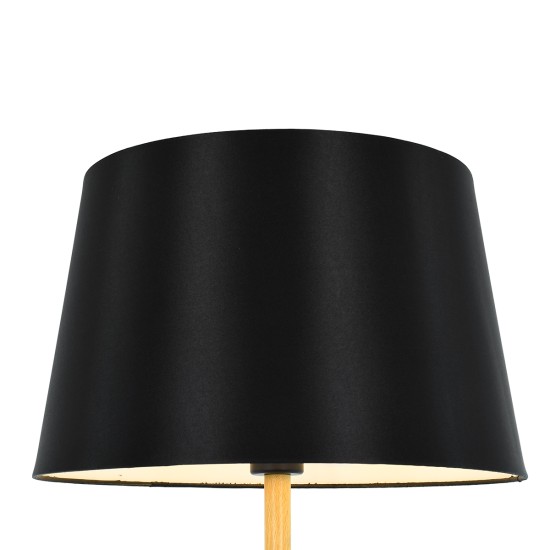 GLOBOSTAR® CEDAR 00827 Μοντέρνο Επιδαπέδιο Φωτιστικό με Ντουί 1 x E27 AC 220-240V IP20 - Μαύρο & Μπεζ - Μ40 x Π40 x Υ148cm