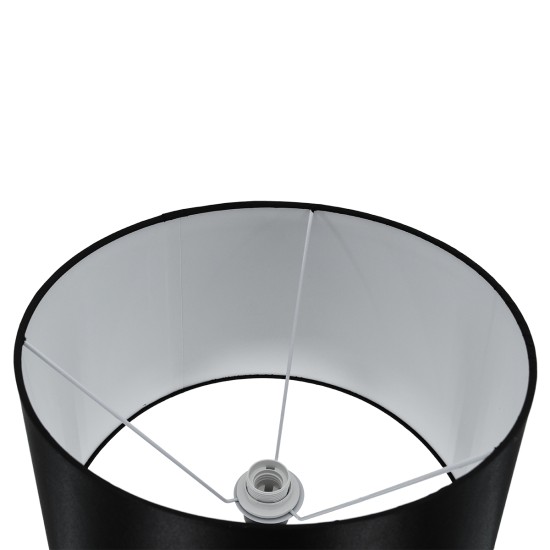 GLOBOSTAR® CEDAR 00827 Μοντέρνο Επιδαπέδιο Φωτιστικό με Ντουί 1 x E27 AC 220-240V IP20 - Μαύρο & Μπεζ - Μ40 x Π40 x Υ148cm