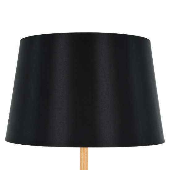 GLOBOSTAR® CEDAR 00827 Μοντέρνο Επιδαπέδιο Φωτιστικό με Ντουί 1 x E27 AC 220-240V IP20 - Μαύρο & Μπεζ - Μ40 x Π40 x Υ148cm