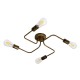 GLOBOSTAR® LIBERTA 00839 Μοντέρνο Φωτιστικό Οροφής με Ντουί 4 x E27 AC 220-240V IP20 - Χάλκινο - Μ44.5 x Π44.5 x Υ12cm GLOBOSTAR® LIBERTA 00839 Μοντέρνο Φωτιστικό Οροφής με Ντουί 4 x E27 AC 220-240V IP20 - Χάλκινο - Μ44.5 x Π44.5 x Υ12cm