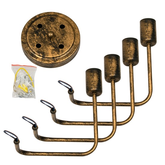 GLOBOSTAR® LIBERTA 00839 Μοντέρνο Φωτιστικό Οροφής με Ντουί 4 x E27 AC 220-240V IP20 - Χάλκινο - Μ44.5 x Π44.5 x Υ12cm GLOBOSTAR® LIBERTA 00839 Μοντέρνο Φωτιστικό Οροφής με Ντουί 4 x E27 AC 220-240V IP20 - Χάλκινο - Μ44.5 x Π44.5 x Υ12cm