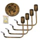 GLOBOSTAR® LIBERTA 00839 Μοντέρνο Φωτιστικό Οροφής με Ντουί 4 x E27 AC 220-240V IP20 - Χάλκινο - Μ44.5 x Π44.5 x Υ12cm GLOBOSTAR® LIBERTA 00839 Μοντέρνο Φωτιστικό Οροφής με Ντουί 4 x E27 AC 220-240V IP20 - Χάλκινο - Μ44.5 x Π44.5 x Υ12cm