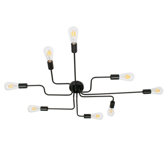 GLOBOSTAR® LIBERTA 00840 Μοντέρνο Φωτιστικό Οροφής με Ντουί 8 x E27 AC 220-240V IP20 - Μαύρο - Μ102 x Π72 x Υ10.5cm GLOBOSTAR® LIBERTA 00840 Μοντέρνο Φωτιστικό Οροφής με Ντουί 8 x E27 AC 220-240V IP20 - Μαύρο - Μ102 x Π72 x Υ10.5cm