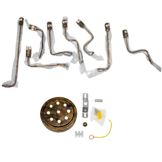 GLOBOSTAR® LIBERTA 00841 Μοντέρνο Φωτιστικό Οροφής με Ντουί 8 x E27 AC 220-240V IP20 - Μπρούτζινο - Μ102 x Π72 x Υ10.5cm