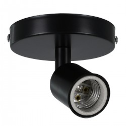 GLOBOSTAR® SARA 00843 Μοντέρνο Φωτιστικό Οροφής με Ντουί 1 x E27 AC 220-240V IP20 - Μαύρο - Μ10 x Π10 x Υ10.3cm