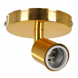 GLOBOSTAR® SARA 00845 Μοντέρνο Φωτιστικό Οροφής με Ντουί 1 x E27 AC 220-240V IP20 - Χρυσό - Μ10 x Π10 x Υ10.3cm