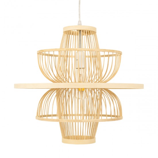 GLOBOSTAR® BALI 00861 Boho Κρεμαστό Φωτιστικό Οροφής με Ντουί 1 x E27 AC 220-240V IP20 - Μπεζ - Μ45 x Π45 x Υ42.5cm GLOBOSTAR® BALI 00861 Boho Κρεμαστό Φωτιστικό Οροφής με Ντουί 1 x E27 AC 220-240V IP20 - Μπεζ - Μ45 x Π45 x Υ42.5cm