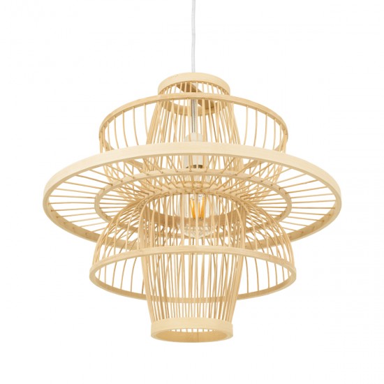 GLOBOSTAR® BALI 00861 Boho Κρεμαστό Φωτιστικό Οροφής με Ντουί 1 x E27 AC 220-240V IP20 - Μπεζ - Μ45 x Π45 x Υ42.5cm GLOBOSTAR® BALI 00861 Boho Κρεμαστό Φωτιστικό Οροφής με Ντουί 1 x E27 AC 220-240V IP20 - Μπεζ - Μ45 x Π45 x Υ42.5cm