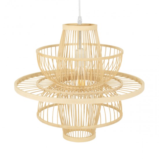 GLOBOSTAR® BALI 00861 Boho Κρεμαστό Φωτιστικό Οροφής με Ντουί 1 x E27 AC 220-240V IP20 - Μπεζ - Μ45 x Π45 x Υ42.5cm GLOBOSTAR® BALI 00861 Boho Κρεμαστό Φωτιστικό Οροφής με Ντουί 1 x E27 AC 220-240V IP20 - Μπεζ - Μ45 x Π45 x Υ42.5cm