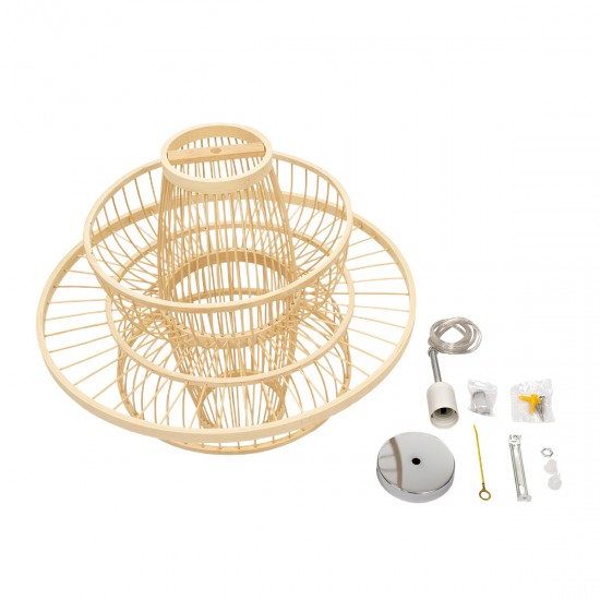 GLOBOSTAR® BALI 00861 Boho Κρεμαστό Φωτιστικό Οροφής με Ντουί 1 x E27 AC 220-240V IP20 - Μπεζ - Μ45 x Π45 x Υ42.5cm GLOBOSTAR® BALI 00861 Boho Κρεμαστό Φωτιστικό Οροφής με Ντουί 1 x E27 AC 220-240V IP20 - Μπεζ - Μ45 x Π45 x Υ42.5cm