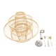 GLOBOSTAR® BALI 00861 Boho Κρεμαστό Φωτιστικό Οροφής με Ντουί 1 x E27 AC 220-240V IP20 - Μπεζ - Μ45 x Π45 x Υ42.5cm GLOBOSTAR® BALI 00861 Boho Κρεμαστό Φωτιστικό Οροφής με Ντουί 1 x E27 AC 220-240V IP20 - Μπεζ - Μ45 x Π45 x Υ42.5cm
