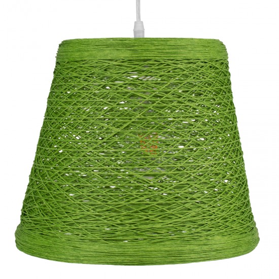 GLOBOSTAR® PLAYROOM 00864 Vintage Κρεμαστό Φωτιστικό Οροφής με Ντουί 1 x E27 AC 220-240V IP20 - Πράσινο - Μ32 x Π32 x Υ27cm GLOBOSTAR® PLAYROOM 00864 Vintage Κρεμαστό Φωτιστικό Οροφής με Ντουί 1 x E27 AC 220-240V IP20 - Πράσινο - Μ32 x Π32 x Υ27cm