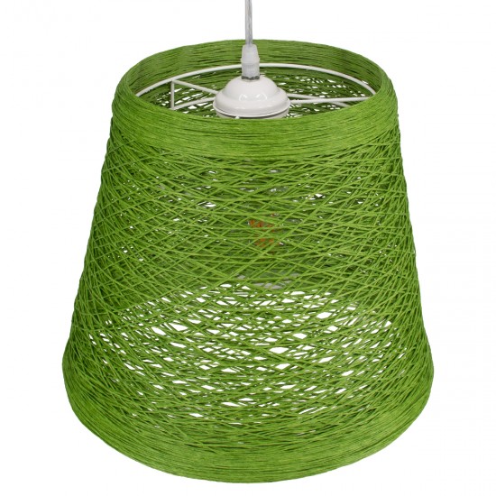 GLOBOSTAR® PLAYROOM 00864 Vintage Κρεμαστό Φωτιστικό Οροφής με Ντουί 1 x E27 AC 220-240V IP20 - Πράσινο - Μ32 x Π32 x Υ27cm GLOBOSTAR® PLAYROOM 00864 Vintage Κρεμαστό Φωτιστικό Οροφής με Ντουί 1 x E27 AC 220-240V IP20 - Πράσινο - Μ32 x Π32 x Υ27cm