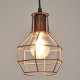 GLOBOSTAR® CAGE 00866 Vintage Κρεμαστό Φωτιστικό Οροφής με Ντουί 1 x E27 AC 220-240V IP20 - Χάλκινο - Μ15 x Π15 x Υ22cm