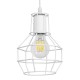 GLOBOSTAR® CAGE 00867 Vintage Κρεμαστό Φωτιστικό Οροφής με Ντουί 1 x E27 AC 220-240V IP20 - Λευκό - Μ15 x Π15 x Υ22cm GLOBOSTAR® CAGE 00867 Vintage Κρεμαστό Φωτιστικό Οροφής με Ντουί 1 x E27 AC 220-240V IP20 - Λευκό - Μ15 x Π15 x Υ22cm