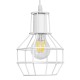 GLOBOSTAR® CAGE 00867 Vintage Κρεμαστό Φωτιστικό Οροφής με Ντουί 1 x E27 AC 220-240V IP20 - Λευκό - Μ15 x Π15 x Υ22cm GLOBOSTAR® CAGE 00867 Vintage Κρεμαστό Φωτιστικό Οροφής με Ντουί 1 x E27 AC 220-240V IP20 - Λευκό - Μ15 x Π15 x Υ22cm
