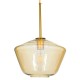 GLOBOSTAR® AMARIS 00870 Μοντέρνο Κρεμαστό Φωτιστικό Οροφής με Ντουί 1 x E27 AC 220-240V IP20 - Χρυσό & Μελί - Μ30 x Π30 x Y22cm