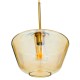 GLOBOSTAR® AMARIS 00870 Μοντέρνο Κρεμαστό Φωτιστικό Οροφής με Ντουί 1 x E27 AC 220-240V IP20 - Χρυσό & Μελί - Μ30 x Π30 x Y22cm
