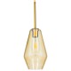 GLOBOSTAR® AMARIS 00871 Μοντέρνο Κρεμαστό Φωτιστικό Οροφής με Ντουί 1 x E27 AC 220-240V IP20 - Χρυσό & Μελί - Μ17 x Π17 x Υ30cm