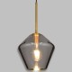 GLOBOSTAR® AMARIS 00872 Μοντέρνο Κρεμαστό Φωτιστικό Οροφής με Ντουί 1 x E27 AC 220-240V IP20 - Χρυσό & Μαύρο Φιμέ - Μ22 x Π22 x Y22cm