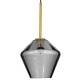 GLOBOSTAR® AMARIS 00872 Μοντέρνο Κρεμαστό Φωτιστικό Οροφής με Ντουί 1 x E27 AC 220-240V IP20 - Χρυσό & Μαύρο Φιμέ - Μ22 x Π22 x Y22cm