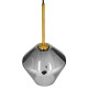 GLOBOSTAR® AMARIS 00872 Μοντέρνο Κρεμαστό Φωτιστικό Οροφής με Ντουί 1 x E27 AC 220-240V IP20 - Χρυσό & Μαύρο Φιμέ - Μ22 x Π22 x Y22cm