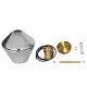 GLOBOSTAR® AMARIS 00872 Μοντέρνο Κρεμαστό Φωτιστικό Οροφής με Ντουί 1 x E27 AC 220-240V IP20 - Χρυσό & Μαύρο Φιμέ - Μ22 x Π22 x Y22cm