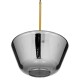 GLOBOSTAR® AMARIS 00873 Μοντέρνο Κρεμαστό Φωτιστικό Οροφής με Ντουί 1 x E27 AC 220-240V IP20 - Χρυσό & Μαύρο Φιμέ - Μ30 x Π30 x Y22cm
