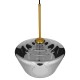 GLOBOSTAR® AMARIS 00873 Μοντέρνο Κρεμαστό Φωτιστικό Οροφής με Ντουί 1 x E27 AC 220-240V IP20 - Χρυσό & Μαύρο Φιμέ - Μ30 x Π30 x Y22cm