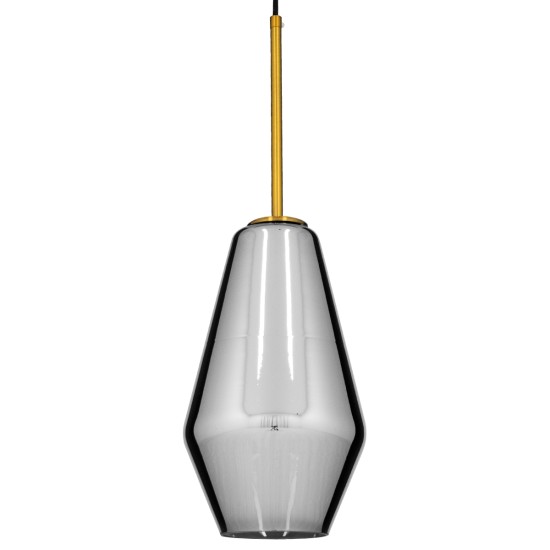 GLOBOSTAR® AMARIS 00874 Μοντέρνο Κρεμαστό Φωτιστικό Οροφής με Ντουί 1 x E27 AC 220-240V IP20 - Χρυσό & Μαύρο Φιμέ - Μ17 x Π17 x Υ30cm GLOBOSTAR® AMARIS 00874 Μοντέρνο Κρεμαστό Φωτιστικό Οροφής με Ντουί 1 x E27 AC 220-240V IP20 - Χρυσό & Μαύρο Φιμέ - Μ17 x Π17 x Υ30cm