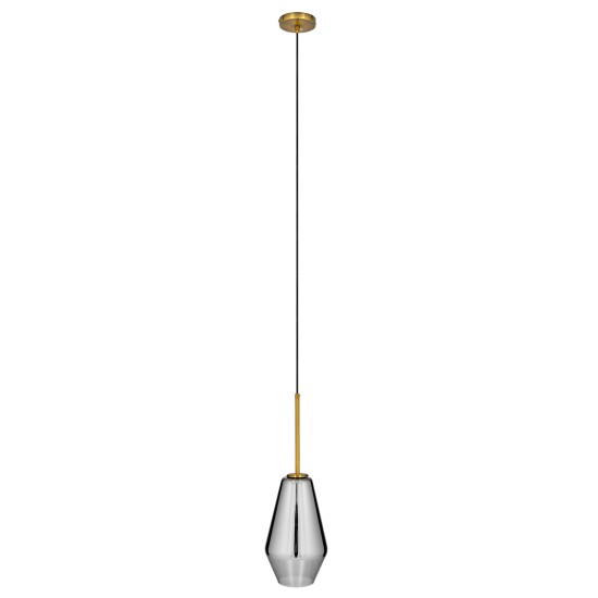 GLOBOSTAR® AMARIS 00874 Μοντέρνο Κρεμαστό Φωτιστικό Οροφής με Ντουί 1 x E27 AC 220-240V IP20 - Χρυσό & Μαύρο Φιμέ - Μ17 x Π17 x Υ30cm GLOBOSTAR® AMARIS 00874 Μοντέρνο Κρεμαστό Φωτιστικό Οροφής με Ντουί 1 x E27 AC 220-240V IP20 - Χρυσό & Μαύρο Φιμέ - Μ17 x Π17 x Υ30cm