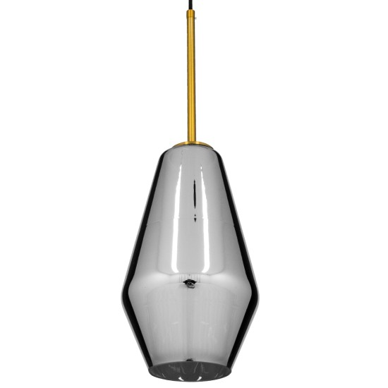 GLOBOSTAR® AMARIS 00874 Μοντέρνο Κρεμαστό Φωτιστικό Οροφής με Ντουί 1 x E27 AC 220-240V IP20 - Χρυσό & Μαύρο Φιμέ - Μ17 x Π17 x Υ30cm GLOBOSTAR® AMARIS 00874 Μοντέρνο Κρεμαστό Φωτιστικό Οροφής με Ντουί 1 x E27 AC 220-240V IP20 - Χρυσό & Μαύρο Φιμέ - Μ17 x Π17 x Υ30cm
