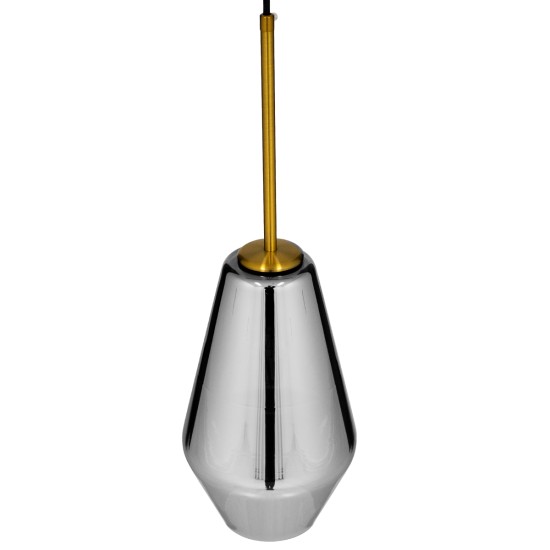 GLOBOSTAR® AMARIS 00874 Μοντέρνο Κρεμαστό Φωτιστικό Οροφής με Ντουί 1 x E27 AC 220-240V IP20 - Χρυσό & Μαύρο Φιμέ - Μ17 x Π17 x Υ30cm GLOBOSTAR® AMARIS 00874 Μοντέρνο Κρεμαστό Φωτιστικό Οροφής με Ντουί 1 x E27 AC 220-240V IP20 - Χρυσό & Μαύρο Φιμέ - Μ17 x Π17 x Υ30cm