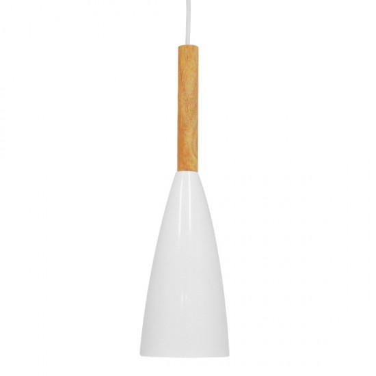 GLOBOSTAR® DILLON 00876 Μοντέρνο Κρεμαστό Φωτιστικό Οροφής με Ντουί 1 x E27 AC 220-240V IP20 - Λευκό & Μπεζ - Μ11 x Π11 x Υ36cm GLOBOSTAR® DILLON 00876 Μοντέρνο Κρεμαστό Φωτιστικό Οροφής με Ντουί 1 x E27 AC 220-240V IP20 - Λευκό & Μπεζ - Μ11 x Π11 x Υ36cm